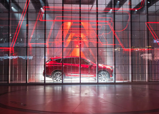 مشبک ال ای دی شیشه ای دیواری تصویری تمام رنگی SMD P2.84 P20 فضای داخلی داخلی با روشنایی بالا