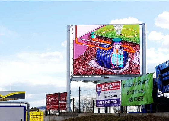 صفحه نمایش LED کابینت آلومینیومی ضد آب 800x1200 میلی متر با نصب ثابت P10 میلی متری برای نمایشگر LED خارج از خیابان