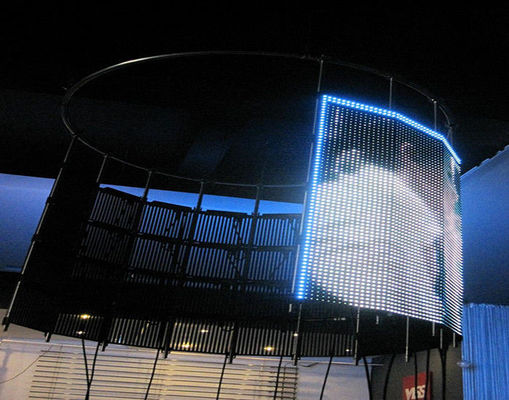 P16 صفحه نمایش بزرگ پرده انعطاف پذیر پرده ای با رنگ کامل ، آگهی پانل LED فلکس