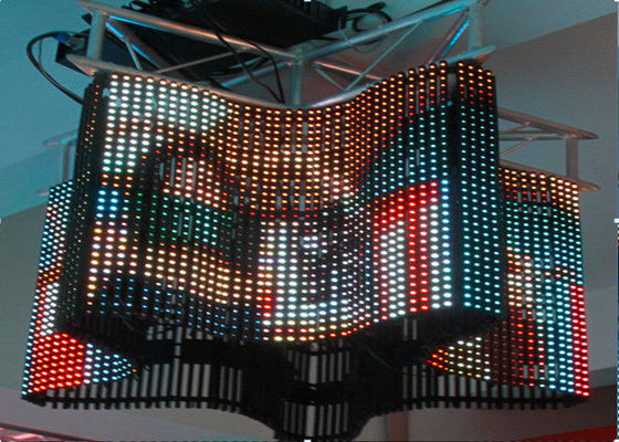 پرده قابل انعطاف پذیر P4 قابل برنامه ریزی صفحه نمایش فیلم با کیفیت بالا با کیفیت بالا