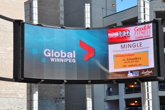 صفحه نمایش خمیده LED P16 صفحه نمایش کوچک انعطاف پذیر LED صفحه نمایش بلوتوث WIFI کنترل متمرکز