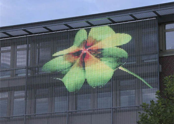 کابینت صفحه نمایش LED شفاف و روشنایی بالا در فضای باز شفاف 500mm X 1000mm