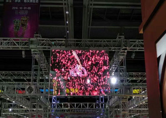 داخلی P10 شفاف صفحه نمایش LED شیشه ای فیلم دیواری سبک سبک 9216 Dos / Sqm