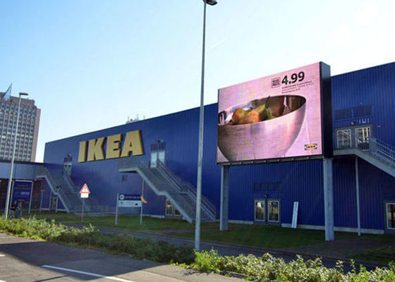 روشنایی بالای چراغ جلوی سرویس LED ، رنگی کامل ، صفحه نمایش LED در فضای باز P10 بزرگ