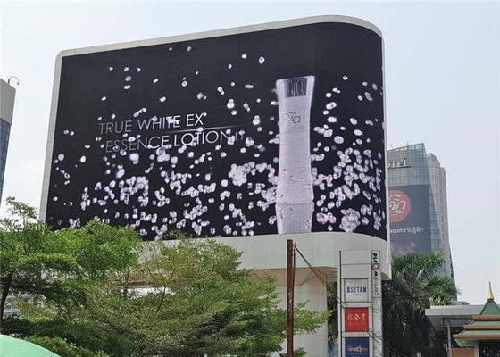 صفحه نمایش خمیده DIP346 P10 صفحه نمایش رنگی کامل صفحه نمایش تبلیغاتی در فضای باز 10000 Dos / Sqm