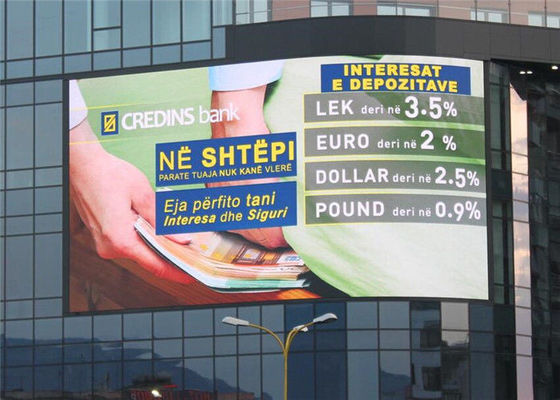 روشنایی بالا در فضای باز تبلیغات در فضای باز LED صفحه نمایش صفحه نمایش خمیده صفحه نمایش