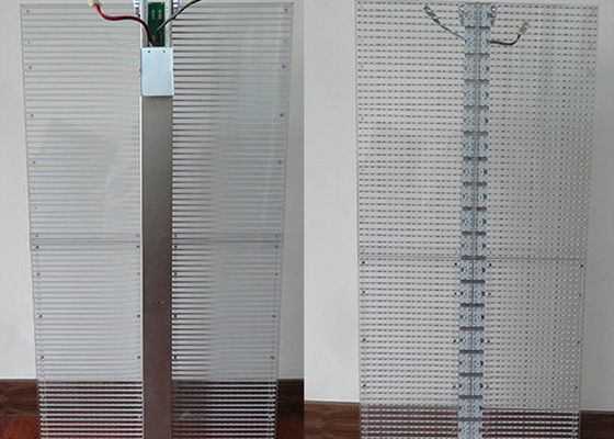 70٪ وزن شفاف صفحه نمایش LED P3.9mm شیشه ای دیواری شیشه ای نور صفحه نمایش