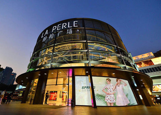 وضوح بالا و شفافیت صفحه نمایش LED شفاف دیواری 10 میلی متر پیکسل گام صدا 5000شبs