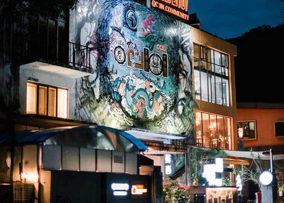 وضوح بالا و شفافیت صفحه نمایش LED شفاف دیواری 10 میلی متر پیکسل گام صدا 5000شبs