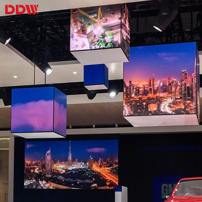 مکعب جادویی LED سفارشی P2.5 میلی متری داخلی، صفحه نمایش ویدیویی LED مکعبی