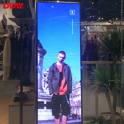 تبلیغات ویدئویی دیجیتال صفحه نمایش آینه LED داخلی بسیار نازک قابل حمل P1.75 P2 P2.5