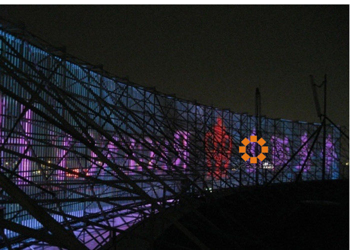 صفحه نمایش LED شفاف اجاره ای بزرگ صفحه نمایش شیشه ای Ultra Mince شیشه ای نرم با رنگ کامل P12