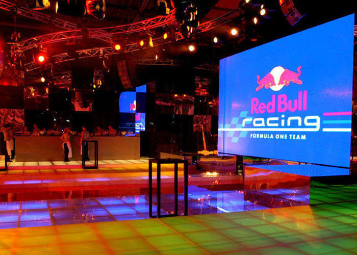 نمایش تلویزیون P4.8 نمایشگر LED کوچک صفحه نمایش تبلیغات داخلی علائم منجر به فیبر کربن نازک