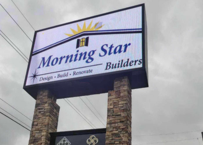 نصب و راه اندازی ثابت سرویس جلو و عقب صفحه نمایش LED در فضای باز P6 تبلیغات