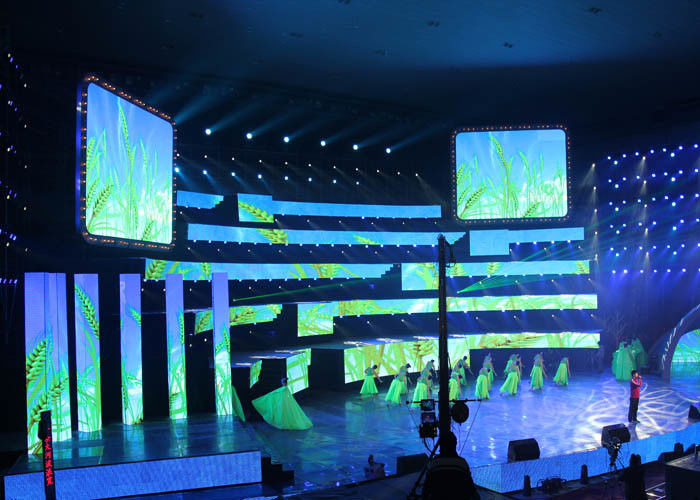 صفحه نمایش اجاره ای داخلی P3.91 کابینت آلومینیوم ریخته گری قالب 500mm X 500mm